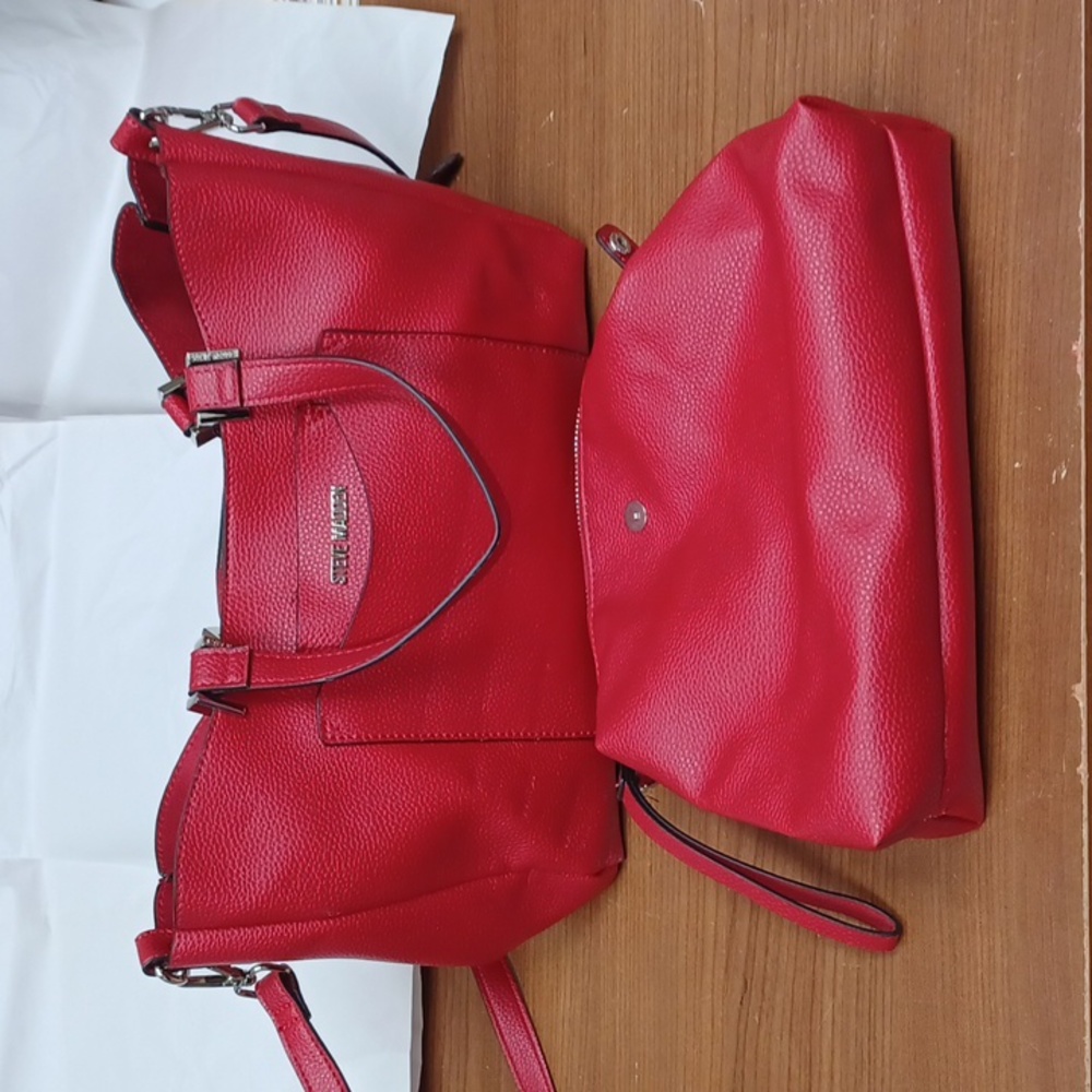 Steve Madden Red pocket book and purse.